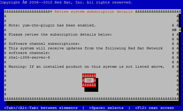 review system subscription details RHN