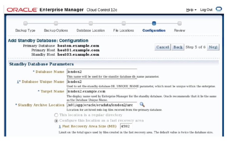 Creating a Logical Standby Database by Using Enterprise Manager