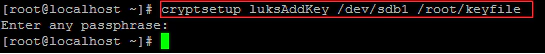 add key LUKS
