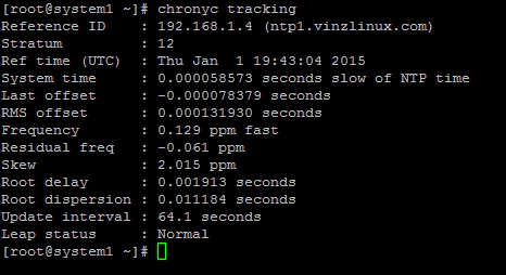 chronyc tracking