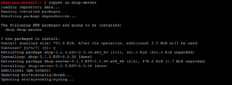 install the dhcp-server package