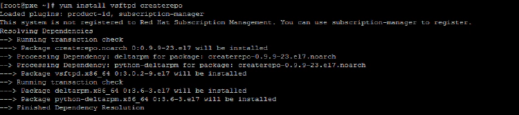 install vsftpd and createrepo