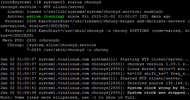 systemctl status chronyd