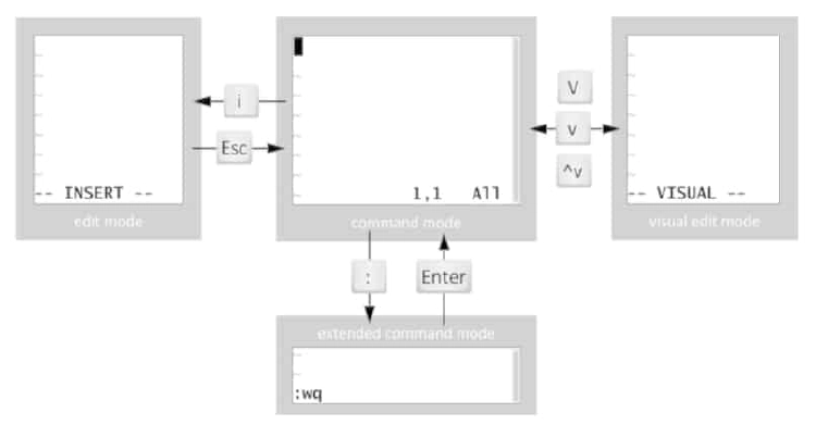 vim operating modes