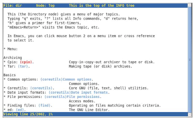 linux info command