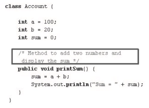 Multi-line Comments in Java