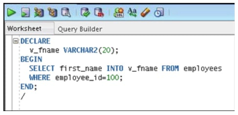 pl sql anonymous block